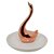 MINI PRATO DECORATIVO DE CERAMICA CISNE ROSE 10CM X 10,3CM - Imagem 1