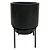 CACHEPOT DE CERAMICA COM SUPORTE DE METAL 12CM X 12CM - Imagem 1
