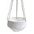 CACHEPOT DE CERAMICA PARA PAREDE BRANCO COM ALCA DE CORDA 14 - Imagem 1