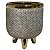 CACHEPOTS DE CERAMICA BEGE E DOURADO - Imagem 1