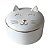 POTE DE CERAMICA GATO BRANCO E DOURADO - Imagem 1