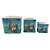 CJ DE CACHEPOTS DE CERAMICA ARARA  3 PCS 13,3CM X 13,3CM X 1 - Imagem 1
