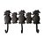 CABIDEIRO EM METAL COM 3 GANCHOS ABACAXI 23,7CM X 3,8CM X 16 - Imagem 1