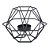 LANTERNA GEOMETRICA DE METAL PRETA 13,5CM X 12,5CM X 9CM - Imagem 1
