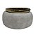 CACHEPOT DE CERAMICA CINZA E DOURADO - Imagem 1