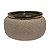 CACHEPOT DE CERAMICA MARROM E DOURADO - Imagem 1