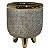 CACHEPOTS DE CERAMICA BEGE E DOURADO - Imagem 1