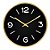 RELOGIO DE PAREDE DE PLASTICO DOURADO E PRETO 30CM X 4CM - Imagem 1