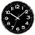 RELOGIO DE PAREDE DE PLASTICO CROMADO E PRETO 30CM X 4CM - Imagem 1