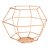 VASO GEOMETRICO DE METAL ROSE 16,5CM X 16,5CM X 12,5CM - Imagem 1