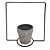 CACHEPOT DE CERAMICA COM SUPORTE DE METAL 12CM X 11CM - Imagem 1