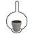 CACHEPOT DE CERAMICA COM SUPORTE DE METAL 12CM X 11CM - Imagem 1