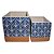 CJ DE CACHEPOTS DE CERAMICA TERRA COTA E AZUL  2PCS 12,6CM X - Imagem 1