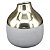 VASO DE CERAMICA CINZA E DOURADO 11CM X 11CM X 12CM - Imagem 1