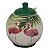 POTE DE CERAMICA COM TAMPA FLAMINGO 9,8CM X 9,8CM X 11,5CM - Imagem 1