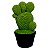 POTE DE CERAMICA COM TAMPA - CACTOS - VERDE E CINZA ESCURO - Imagem 1