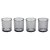 CONJ. DE CASTICAIS DE VIDRO  4 PCS 7CM X 7CM X 7CM - Imagem 1