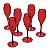 CJ DE TACAS CHAMPAGNE ACRILICO VERMELHA 6 PCS - Imagem 1