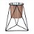 CACHEPOT EM METAL COBRE E PRETO 16,3CM X 14,4CM X 21,2CM - Imagem 1