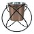 CACHEPOT EM METAL COBRE E PRETO 20CM X 17,5CM X 16,4CM - Imagem 1