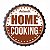 PLACA DECORATIVA DE FERRO HOME COOKING 33CM X 33CM X 4,5CM - Imagem 1