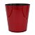 VASO DECORATIVO EM PLASTICO VERMELHO 16,5CM X 12,5CM X 17CM - Imagem 1
