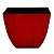 VASO DECORATIVO DE PLASTICO VERMELHO16CM X 8,5CM X 13CM - Imagem 1