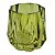 CJ DE CASTICAIS DE VIDRO VERDE OLIVA  4PCS 7,5CM X 7,5CM - Imagem 1