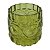 CJ DE CASTICAIS DE VIDRO VERDE OLIVA  4PCS 6,7CM X 7CM - Imagem 1