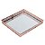 BANDEJA ESPELHADA E METAL COBRE 16,5CM X 16,5CM X 3,1CM - Imagem 1