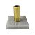 CASTICAL EM METAL DOURADO COM BASE EM MARMOBRANCO 8CM X 8 - Imagem 1