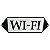 PLACA DECORATIVA EM METAL WIFI 36,8CM X 0,6CM X 12,7CM - Imagem 1