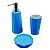 KIT BANHEIRO EMBORRACHADO AZUL - 3 PCS - Imagem 1