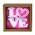 LUMINARIA DE MESA VERMELHA  LOVE 20CM X 20CM - Imagem 1