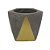 CACHEPOT EM CIMENTO E DOURADO  1 PECA 10CM X 10CM X 8,5CM - Imagem 1