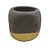 CACHEPOT EM CIMENTO E DOURADO  1 PECA D9,5CM X 9,2CM - Imagem 1