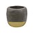 CACHEPOT EM CIMENTO E DOURADO  1 PECA D11,7CM X 11,2CM - Imagem 1