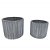 CONJ. DE CACHEPOTS EM CIMENTO CINZA  2 PCS G  D17,3CM X 14,1 - Imagem 1