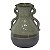 VASO DECORATIVO DE CERAMICA CINZA, BEGE E VERDE 13,8CM X 12, - Imagem 1
