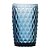 CJ DE COPOS DE VIDRO AZUL  6 PCS 8CM X 12,8CM  340ML - Imagem 1