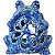 LANTERNA DE SAPO EM CERAMICA AZUL - 16X12X15 CM - Imagem 1