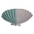 TRAVESSA DE CERAMICA COM FORMATO DE CONCHA DO MAR 22,5CM X 2 - Imagem 1
