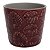 CACHEPOT DE CERAMICA COSTELA DE ADAO VERMELHO 12,2CM X 12,2C - Imagem 1