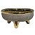 CACHEPOTS DE CERAMICA BEGE E DOURADO - Imagem 1