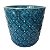 CACHEPOT DE CERAMICA AZUL 14CM X 14CM - Imagem 1
