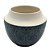 VASO EM CERAMICA AZUL E AREIA 14CM X 14CM X 12CM - Imagem 1