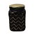 POTE EM CERAMICA PRETO E DOURADO 11CM X 11CM X 16,8CM - Imagem 1