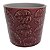 CACHEPOT DE CERAMICA COSTELA DE ADAO VERMELHO 17CM X 17CM X - Imagem 1