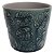 CACHEPOT DE CERAMICA COSTELA DE ADAO AZUL 17CM X 17CM X 15,8 - Imagem 1