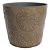 CACHEPOT DE CERAMICA COSTELA DE ADAO BEGE 17CM X 17CM X 15,8 - Imagem 1
